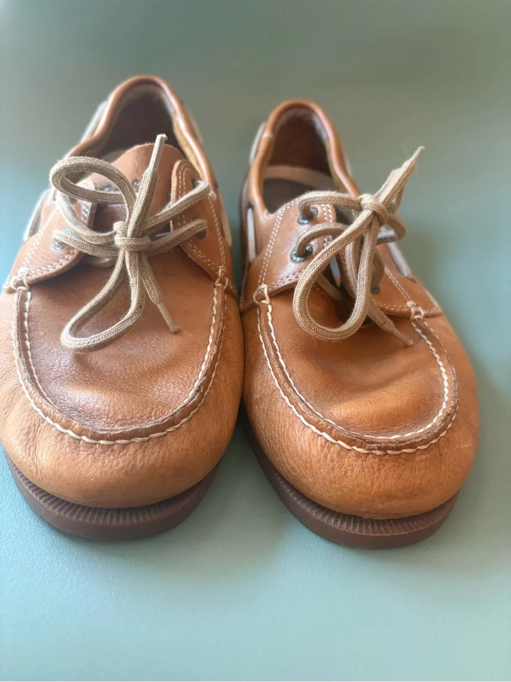 G.H. Bass & Co. Men’s Brown Leather Boat Shoes Sz 10